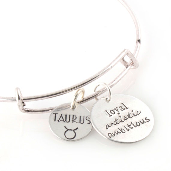 Taurus Bracelet Zodiac Sign Jewelry Adjustable Bangle
