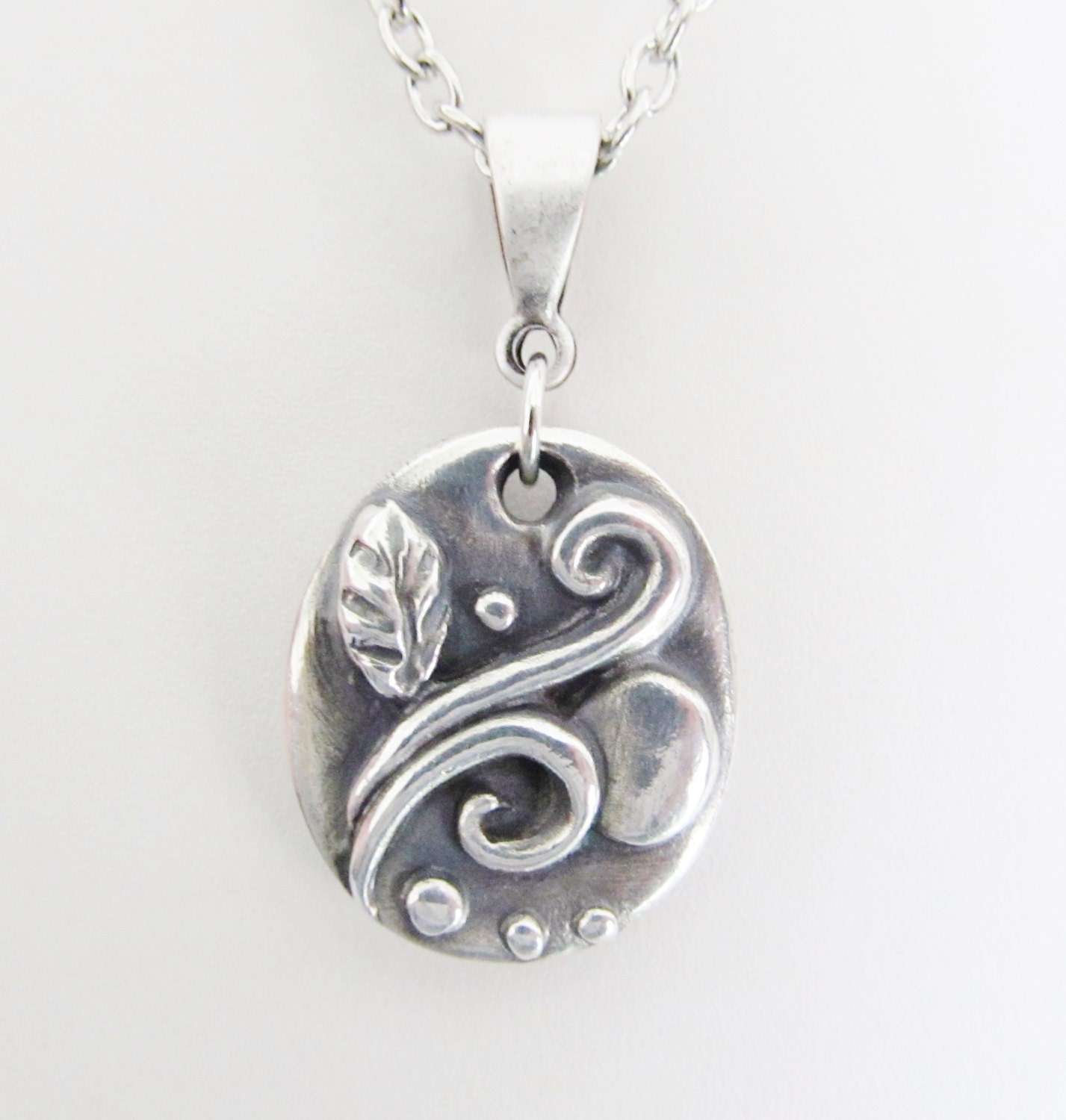 Handcrafted Fine Silver Pendant Necklace .999 Silver Jewelry