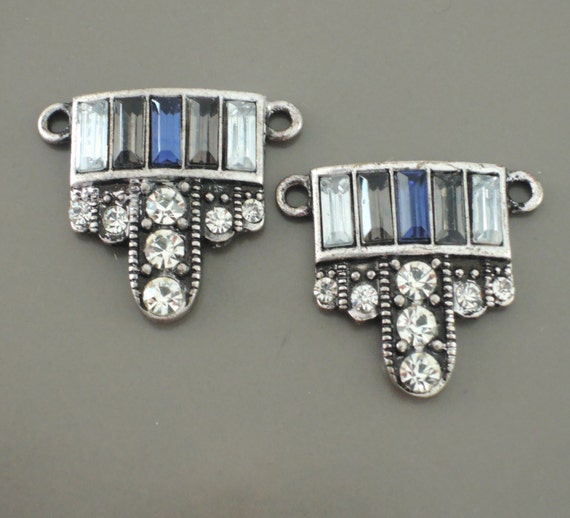 Art Deco Pendant Silver Jewelry Findings DIY Jewelry Art Deco