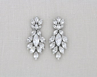 Wedding earrings, Crystal Bridal earrings, Bridal jewelry, Swarovski crystal earrings, Chandelier earrings, Art Deco earrings, Vintage style