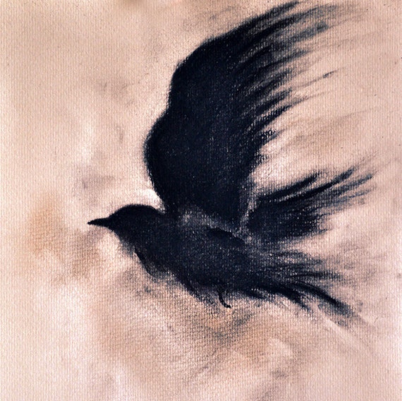 original charcoal drawing flying raven blackbird by original charcoal drawing flying raven blackbird by