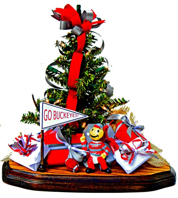 ohio state buckeyes team spirit table top christmas tree ohio state buckeyes team spirit table top christmas tree