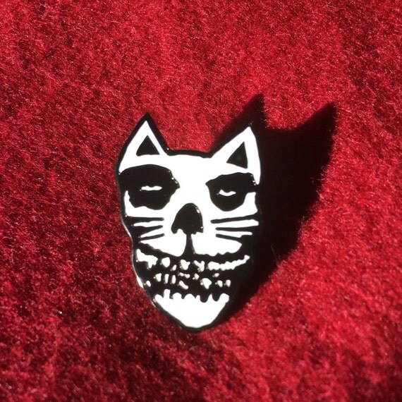 Crimson Cat Misfits Cat Lapel Pin