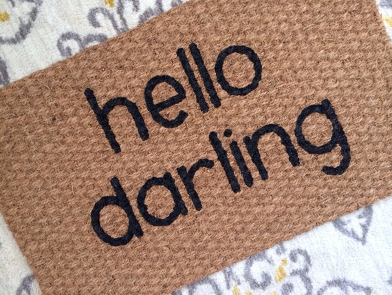 Hello Darling welcome mat