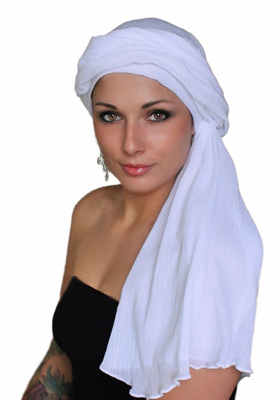 Turban Head Wrap Chemo Hat White Head Wrap White Turban