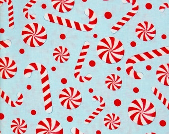 Christmas fabric, Christmas Candies fabric, 100% cotton fabric for Quilting and general sewing projects.