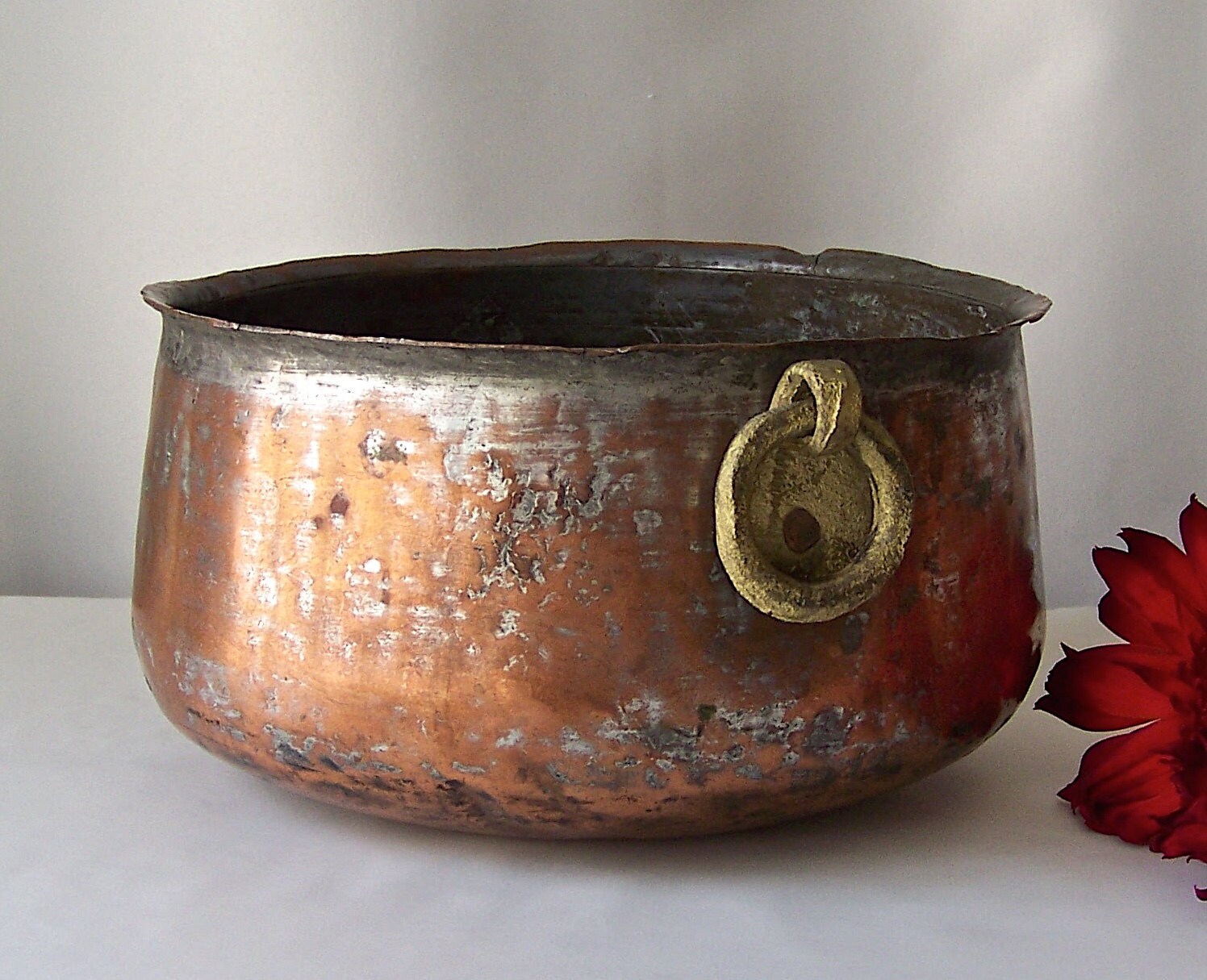 Antique Chamber Pot Copper Chamber Pot Early by CynthiasAttic