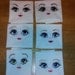 Dolls pretty faces - 6 types - big set for your soft toy - machine embroidery designs, complete faces and single elements INSTANT DOWNLOAD