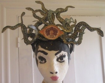 medusa snake headpiece crown tiara costume