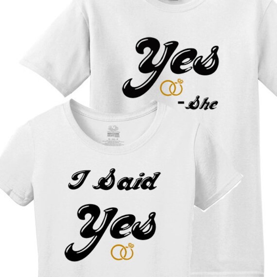 Bride And Groom Engagement T Shirt His And Hers Wedding