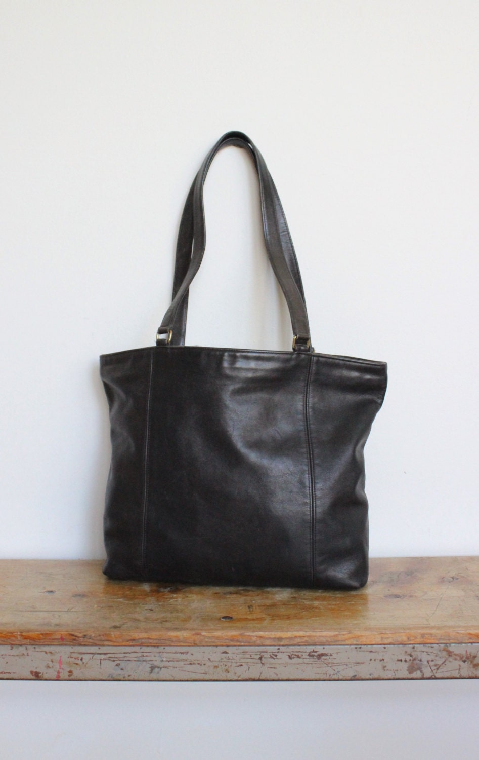 Vintage Coach Bag // Coach Tote Shopper Black Laptop Bag