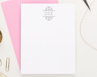 Personalized Stationery // Monogram stationery // Personalized Stationary // Choose your colors, MS011