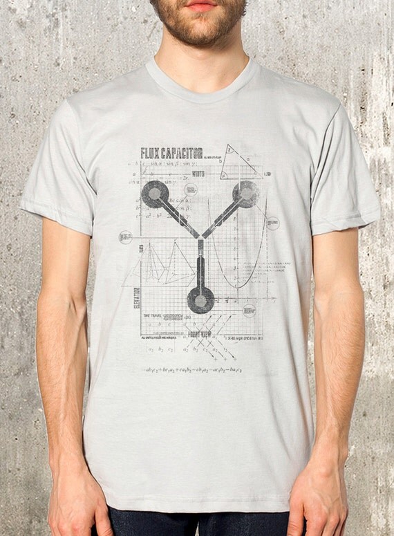 Flux Capacitor Grunge Diagram T-Shirt Screen by ... men ce diagram t 