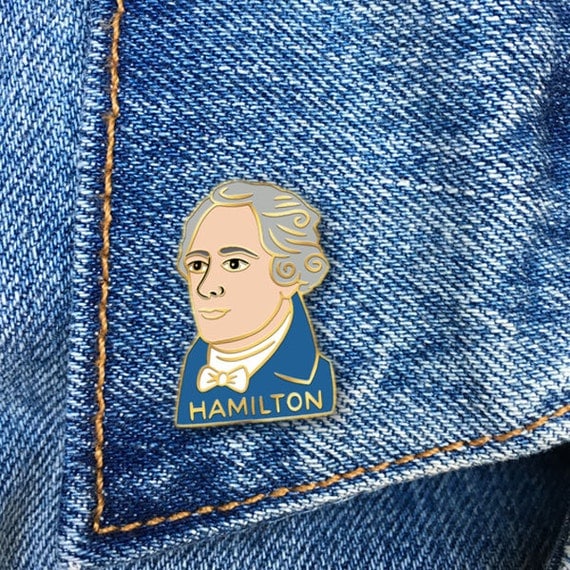 Hamilton Enamel Pin, Alexander Hamilton, Soft Enamel Pin, Jewelry, Art, Gift (PIN53)