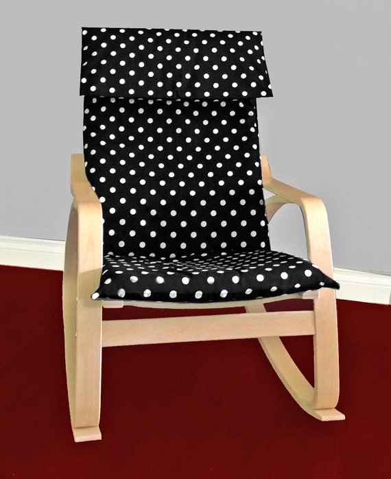 IKEA POÄNG Cushion Slipcover Black White Polka Dot, Ready to Ship Ikea Poang Chair Cover Etsy ~ IKEA POÄNG Cushion Slipcover Black White Polka Dot, Ready to Ship