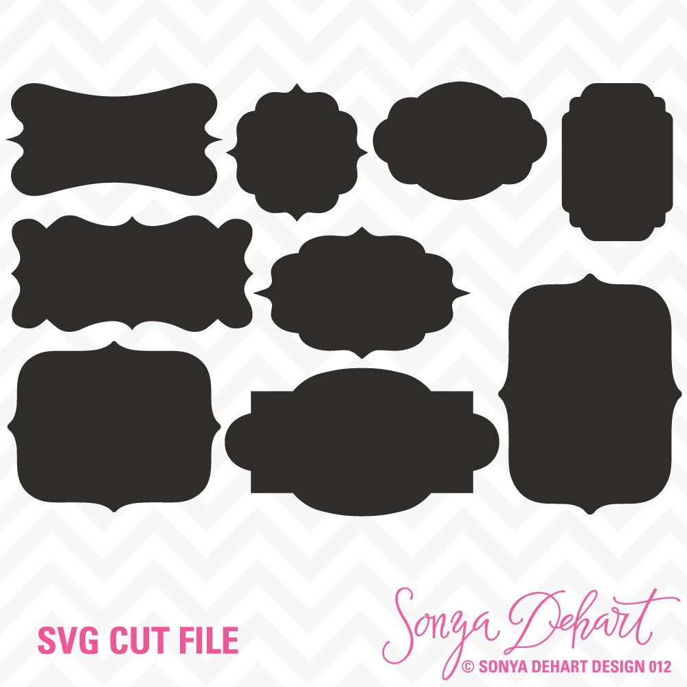 Download 40% OFF SALE Svg Cuttables Label Frames Cut Files Set DXF
