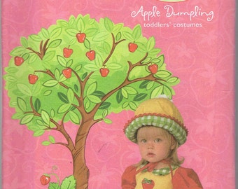 Strawberry Shortcake Apple Dumpling Toddler's Costume. Girl's Dress Pattern Simplicity 4773 Size A: 1/2-4 Uncut Factory Folded.
