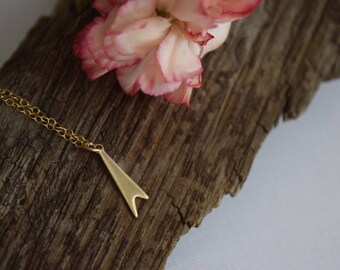 vintage brass geo necklace, geometric necklace, layering necklace, minimalist necklace, upcycled vintage charm, birthday gift, gift for her