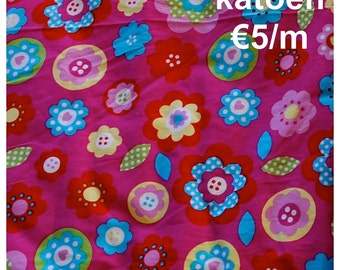 SALE Cotton Flowerprints 'Pink'