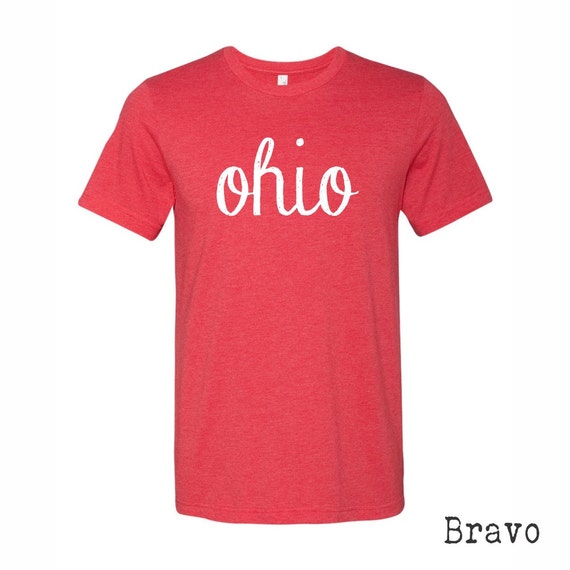 Ohio Shirt. Ohio State. Ohio Script Shirt. By Bravocustomprinting