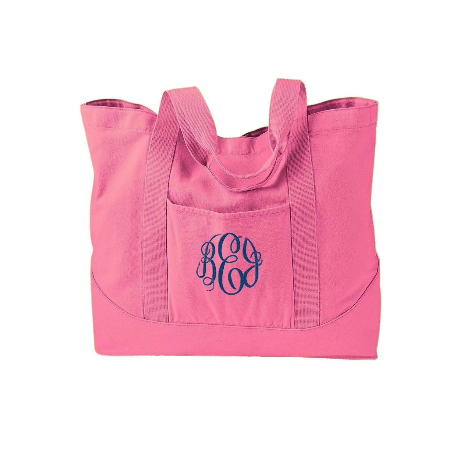 Monogrammed Tote Bag Personalized Canvas Tote Bag in 7