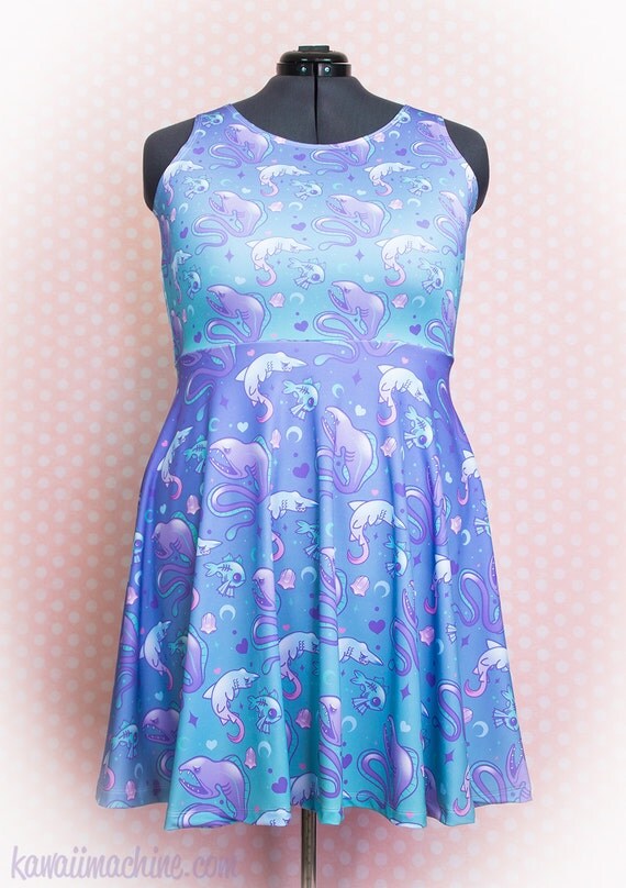 Deep Creeps Skater Dress Creepy Cute Clothing Pastel Goth