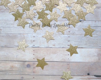 Gold Star Confetti Glitter Table Decorations Gender Reveal Twinkle Twinkle Little Star Baby Shower, Wish Upon A Star Galaxy Party, New Years