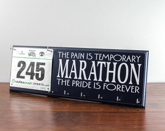Marathon Medal display - running medals and race bibs holder - running medals and race bibs hanger - Marathon