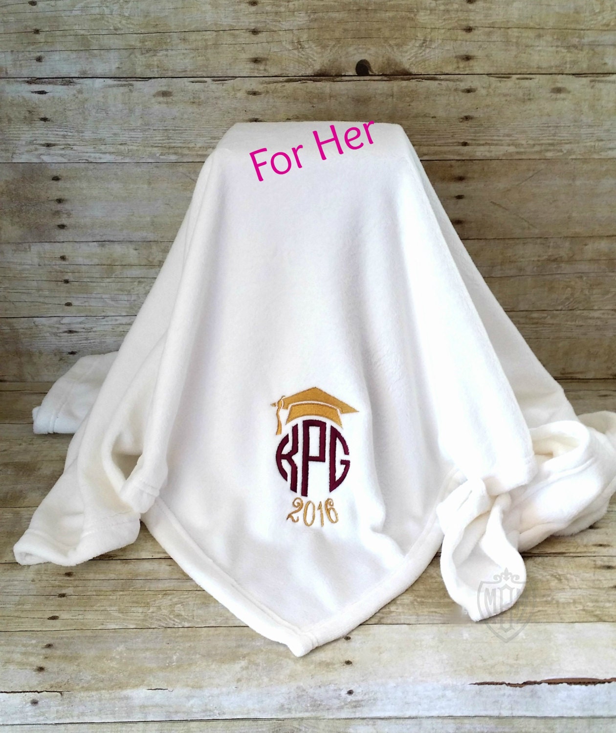 Graduation Blanket Personalized Blanket by MaBrownMercantile