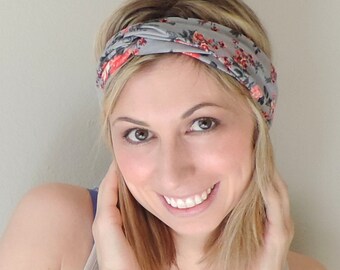 Womens Turban Headband - Hair Accessories - Twist Headband - Turban Headband - Yoga Headband - Floral Headband - Messy Hair Don't Care