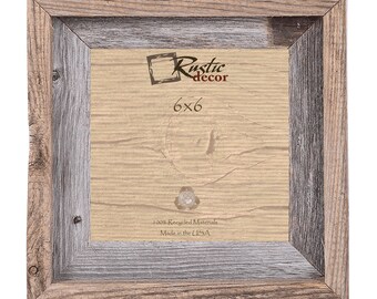 6x6-2" wide Rustic Barn Wood Signature Wall Frame