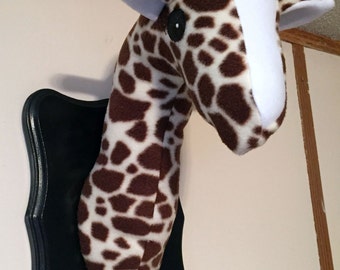 Stuffed Giraffe Head / Faux Taxidermy / Giraffe Decor / Valentine gifts