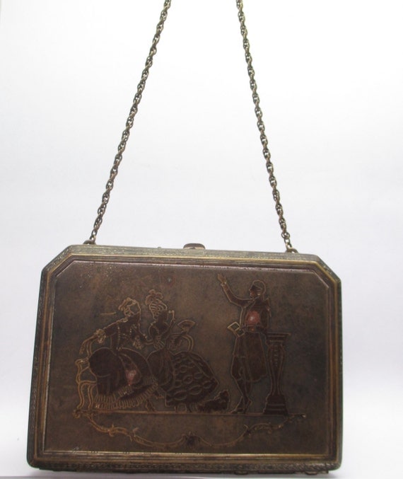 Reserve for J..............Antique Metal Coin Purse Compact