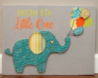 Elephant string art | Etsy