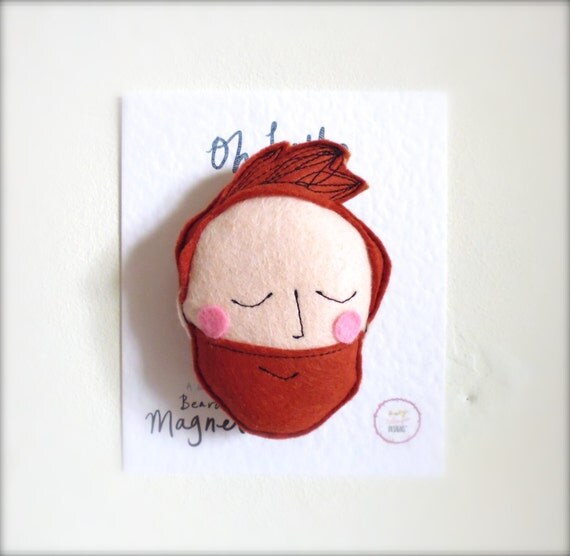 A little Felt Beard Man Home by KatyPillingerDesigns