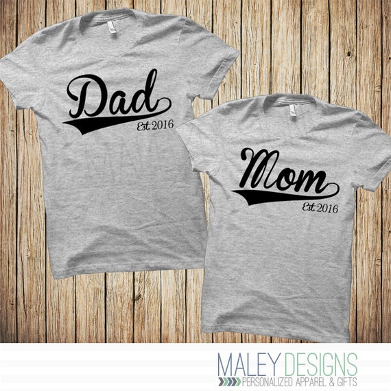 Mom Dad Shirt
 Mom and Dad Shirts New Parent Gifts Matching by MaleyDesigns