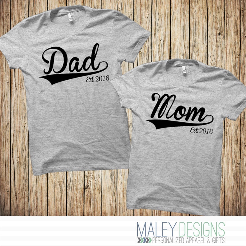 Mom And Dad To Be T Shirt
 Mom and Dad Shirts New Parent Gifts Matching by MaleyDesigns