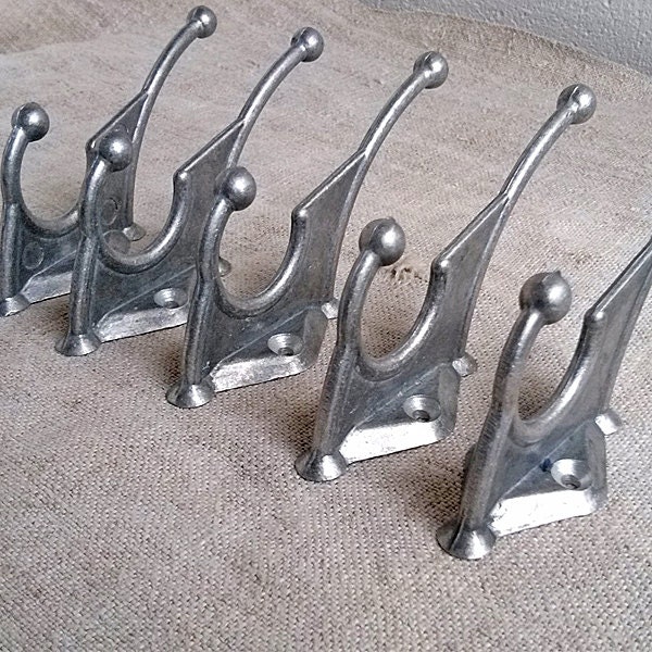 Vintage metal coats hooks Old coat hook Retro entryway by MyWealth