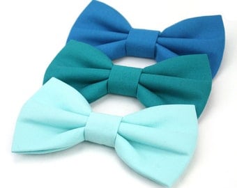 Seafoam Teal Green Blue Dog Bow Tie Cat Bow Tie Pet Wedding Bowtie
