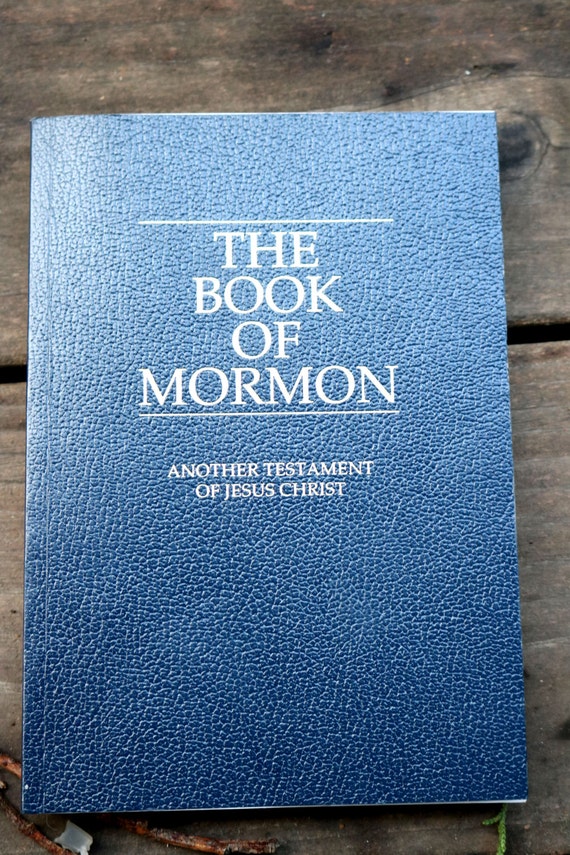 Items similar to the book of mormon softcover book illustrated blue ...