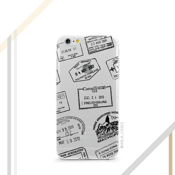 Passport Stamp iPhone Case For iPhone 6s 5s 5c by ArlaLaserWorks