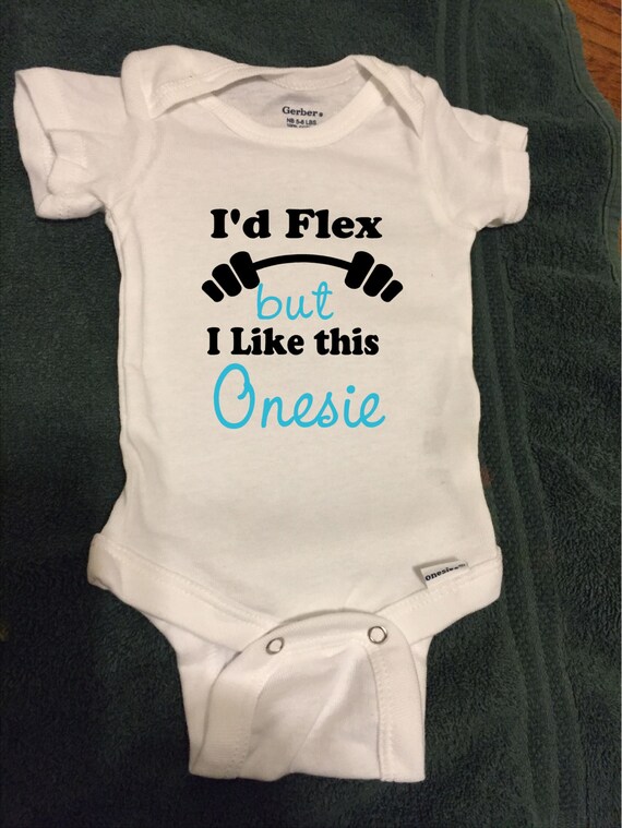 Items similar to I'd Flex but I Like This Onesie Baby Shower Gift