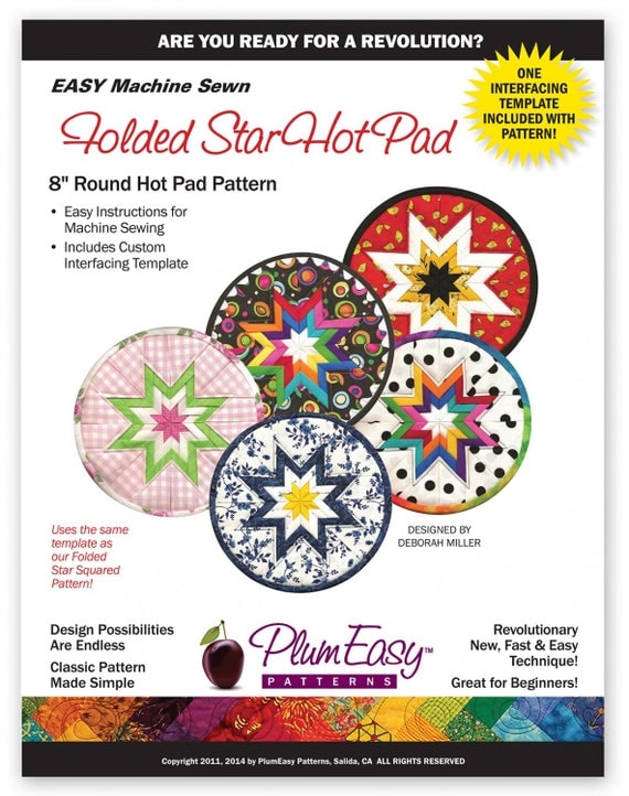 Folded Star Rounded Pattern by Plum Easy Patterns PEP101