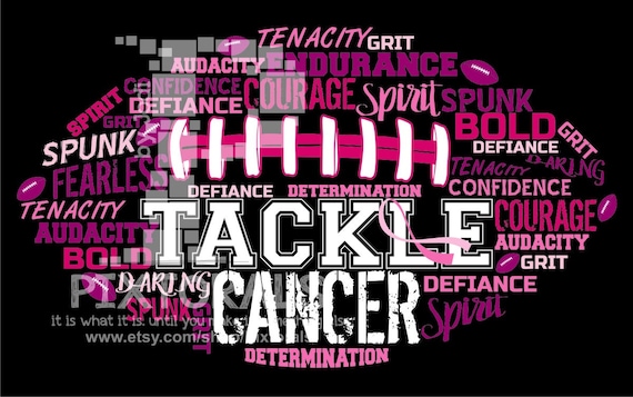 Tackle Cancer Football Design Breast Cancer Awareness Breast