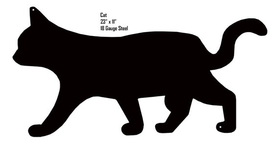 Black Cat Laser Cut Out Sign 23x11 RG8167B