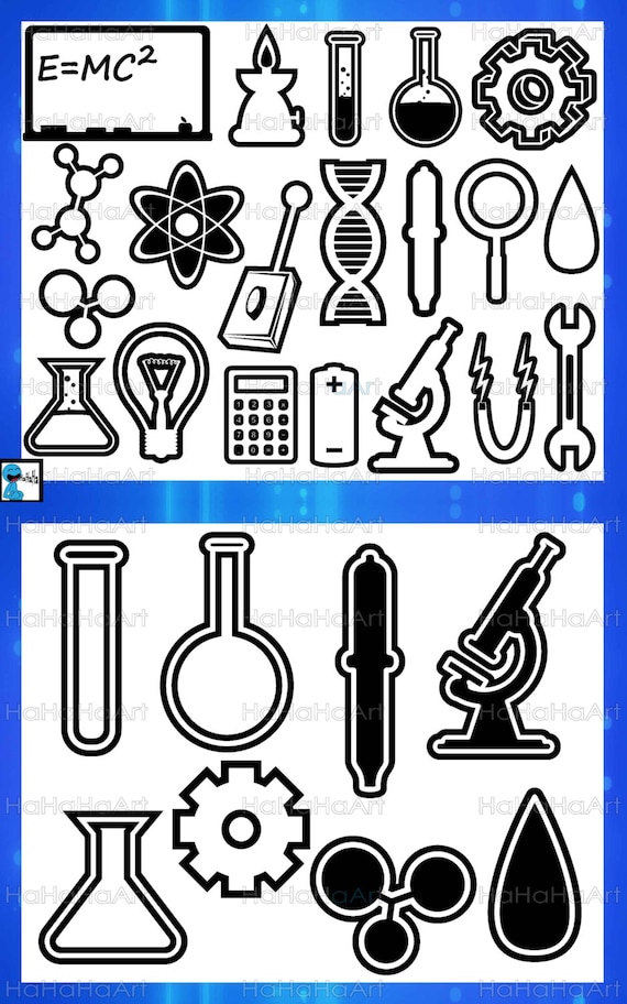 Cool Laboratory Black Monogram Cutting Files Svg Png Jpg Eps