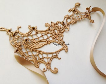 Half Face Mask Gold Lace Masks Black Masquerade Masks Venetian Masks HigginsCreek Masks in 24hrs