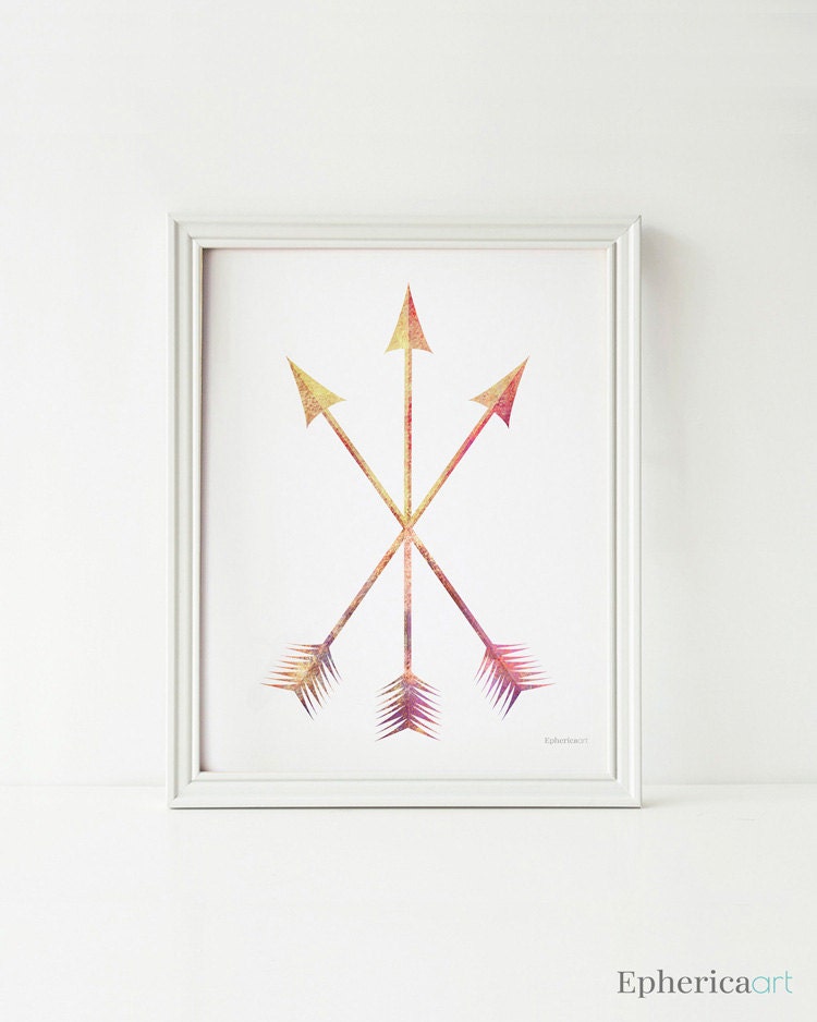 Arrow Art Print Arrows Wall Decor PRINTABLE Art by EphericaArt