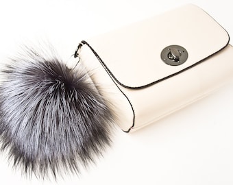 Bag Charm Fur Keychain Pom Pom Keychain Fur Bag Charm Fur Ball Keychain Pompom Keychain Fox Fur Key Chain Pompom Bag Charm