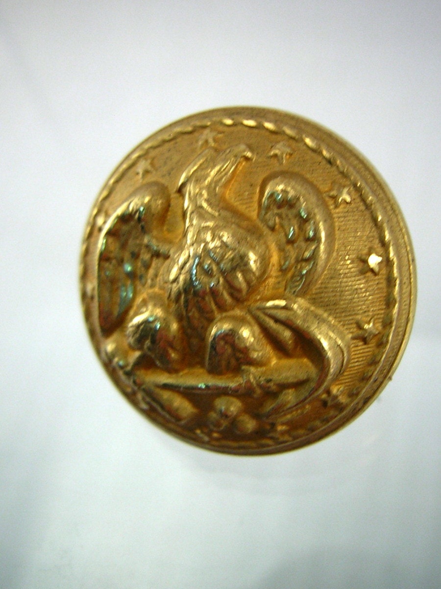 civil war navy brass button